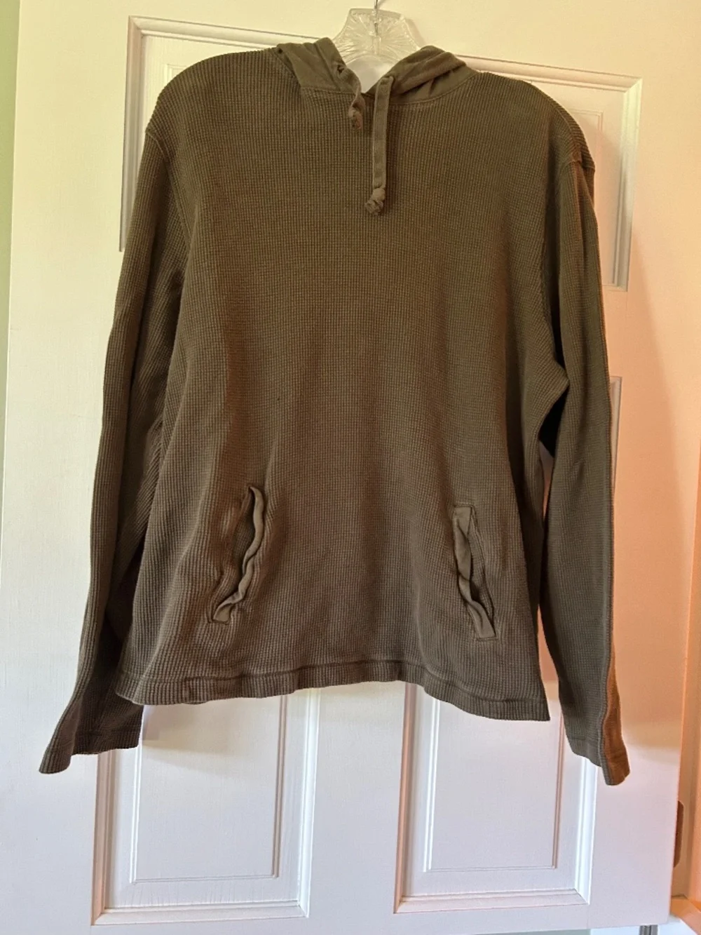 BANANA REPUBLIC MOSS GREEN MAN'S LARGE 100% COTTON HOODIE